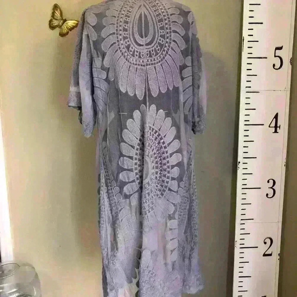 Rebellion gray spring summer coverup women large - Picture 4 of 7
